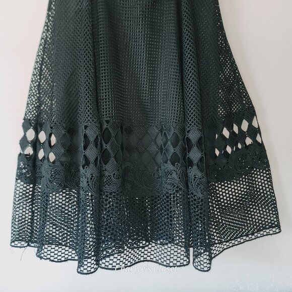 ASOS John Zack Black Coquette Mesh Paneled Back-Cutout Dress Sz.US 2-4P/UK 8 - Picture 5 of 9